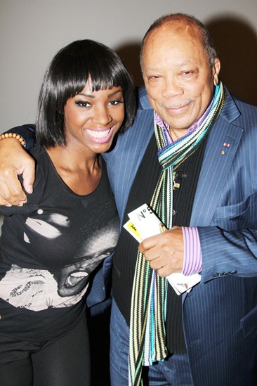 Saycon greets Quincy Jones after Motown performance!